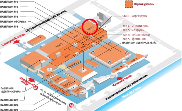 Экспоцентр схема павильонов на красной пресне